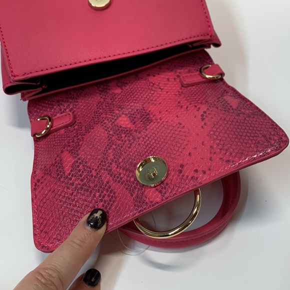 NWT pink and gold snake print mini bag - Picture 7 of 13